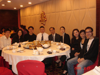 Organizers and guests at lunch